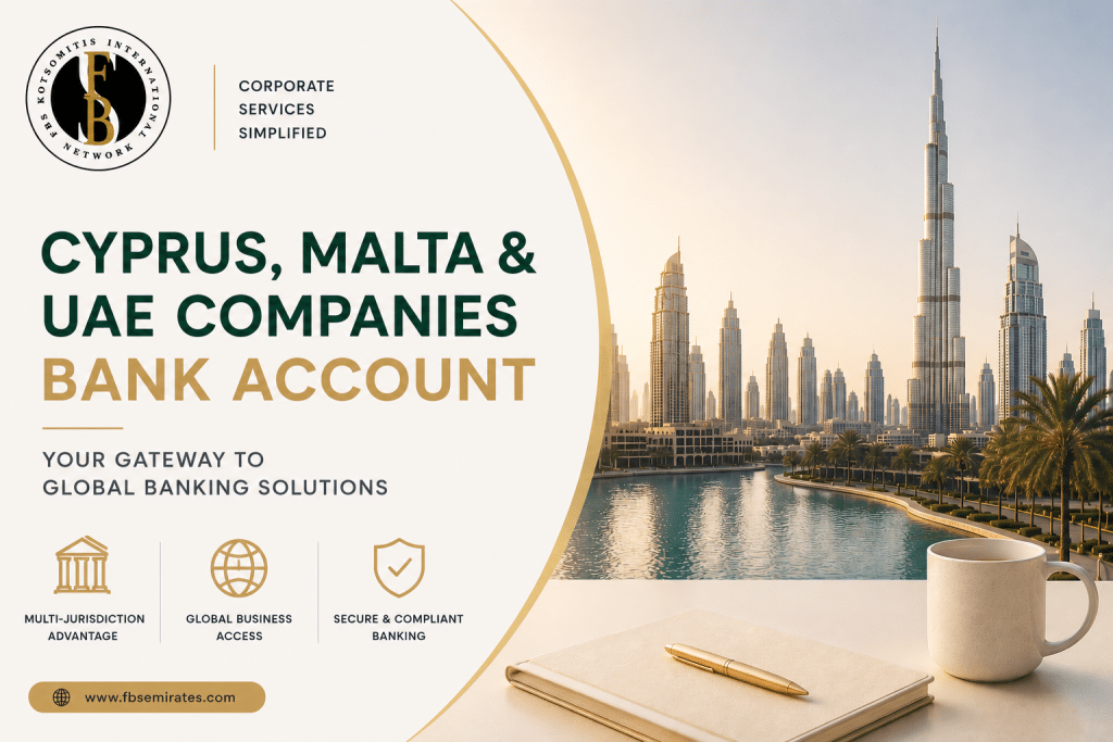 Cyprus, Malta, and UAE companies bank account