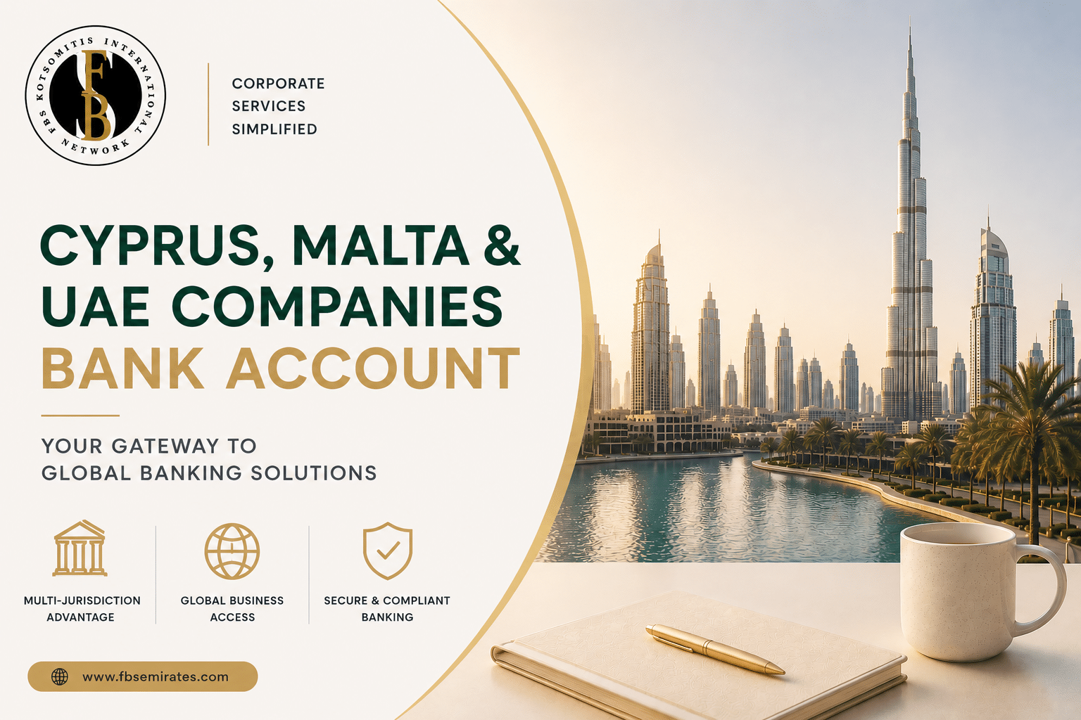 Cyprus, Malta, and UAE companies bank account
